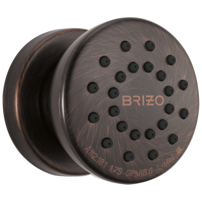 BRIZO Essential Shower Touch-Clean Round Body Spray — Venetian Bronze