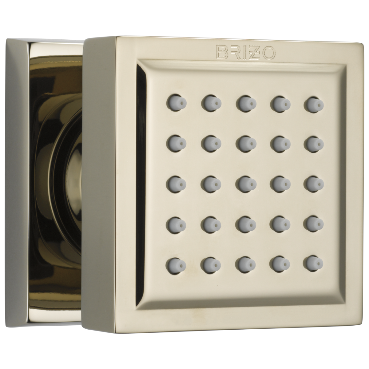 BRIZO Essential Shower Touch-Clean Square Body Spray — Polished Nickel