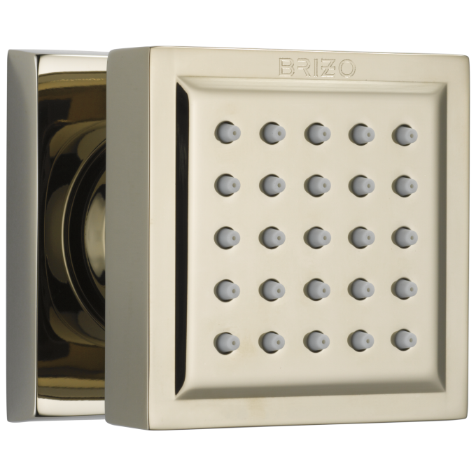BRIZO Essential Shower Touch-Clean Square Body Spray — Polished Nickel