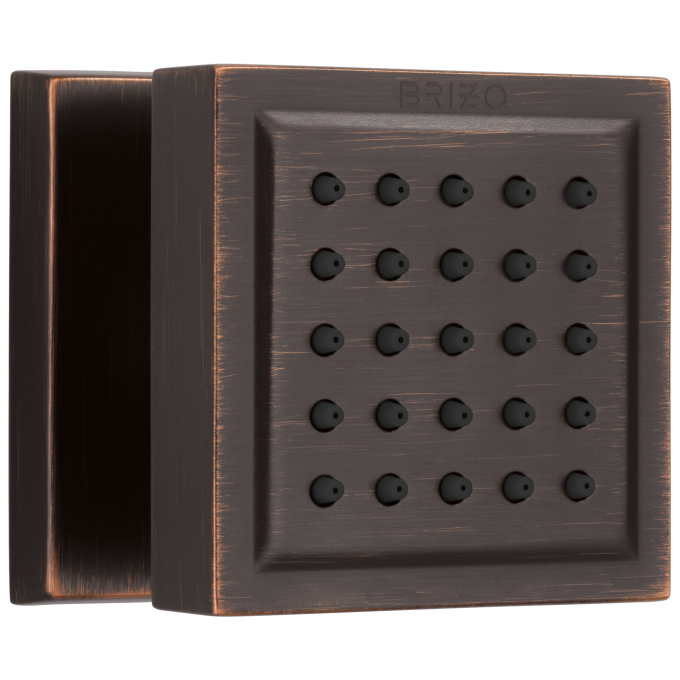 BRIZO Essential Shower Touch-Clean Square Body Spray — Venetian Bronze