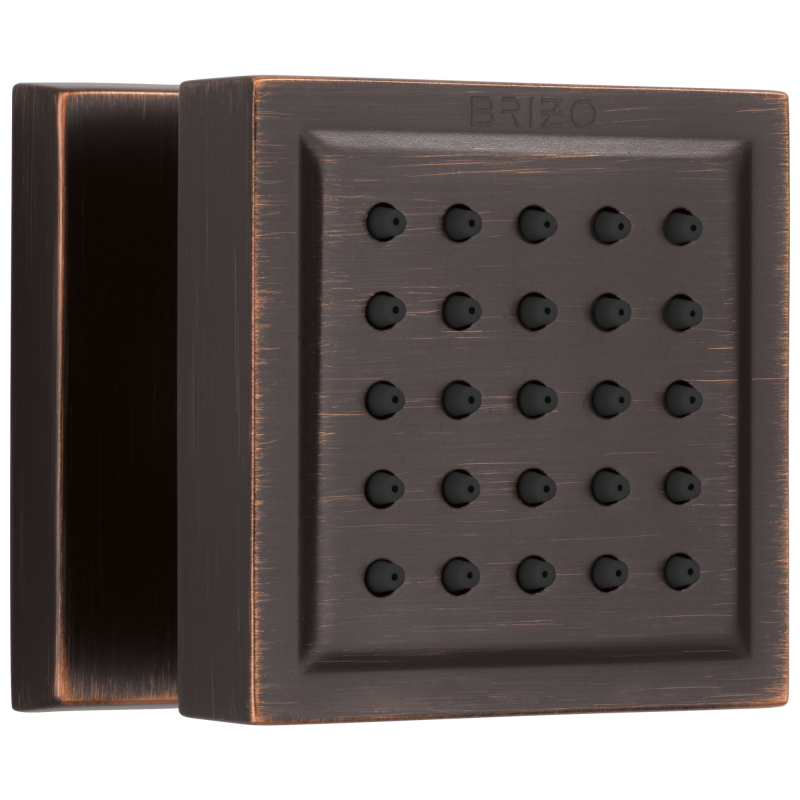 BRIZO Essential Shower Touch-Clean Square Body Spray — Venetian Bronze