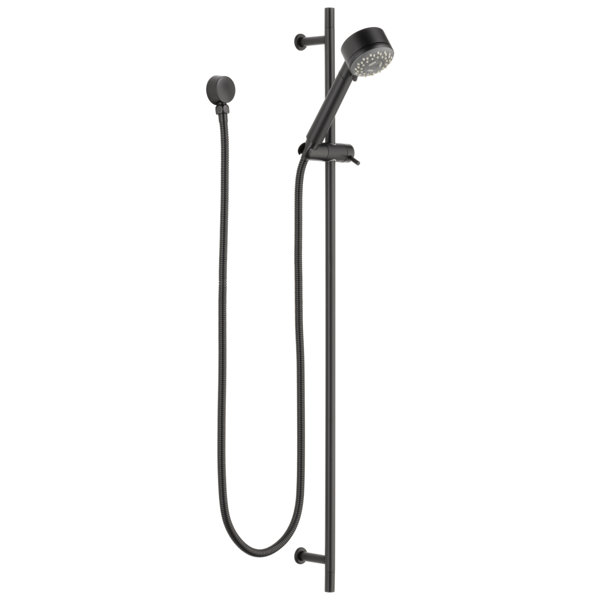 BRIZO European Multi-Function Slide Bar Hand Shower — Matte Black