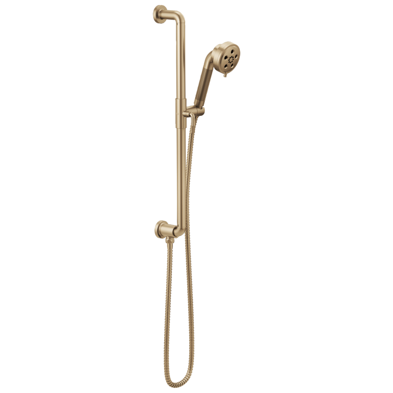 BRIZO Litze Slide Bar Handshower with H2OKINETIC Technology — Luxe Gold