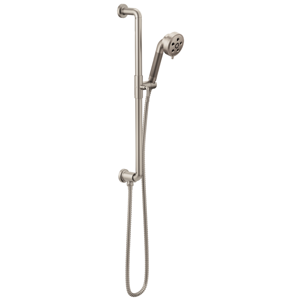 BRIZO Litze Slide Bar Handshower with H2OKINETIC Technology — Luxe Nickel