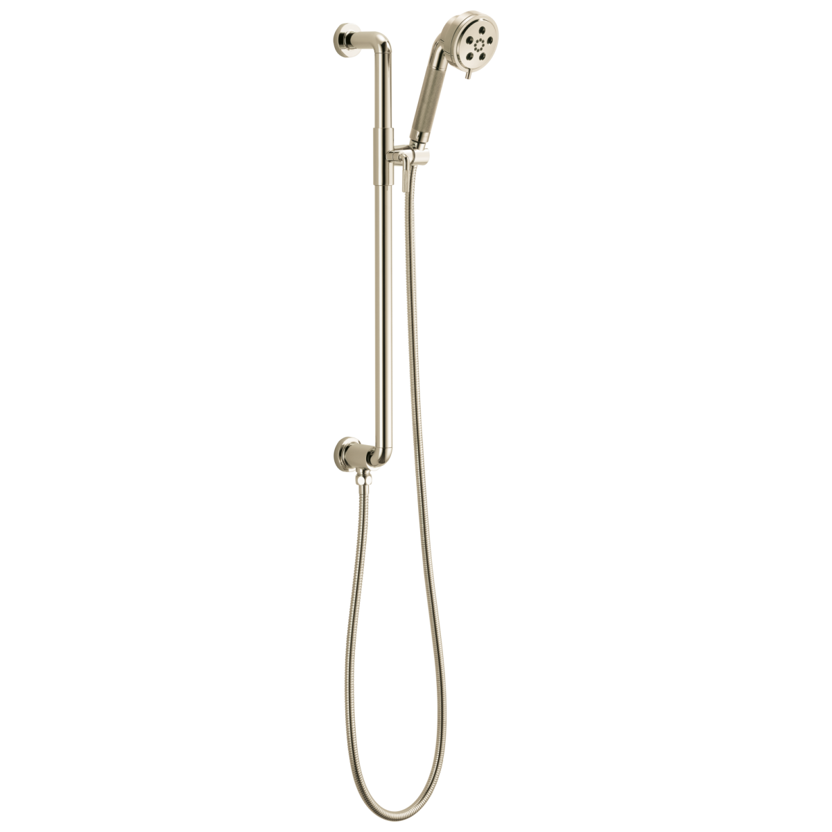 BRIZO Litze Slide Bar Handshower with H2OKINETIC Technology — Polished Nickel