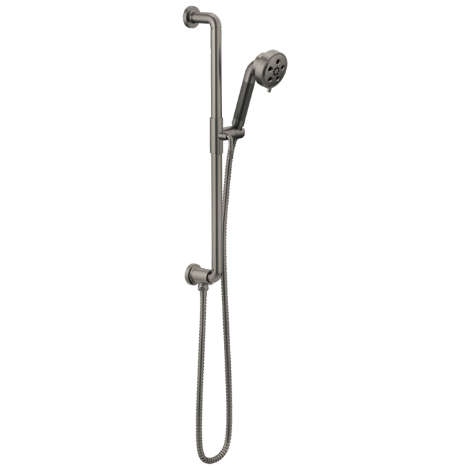 BRIZO Litze Slide Bar Handshower with H2OKINETIC Technology — Luxe Steel