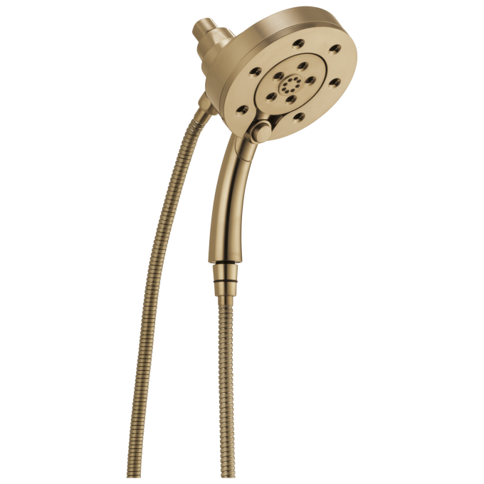 BRIZO Essential Shower Linear Round H2Okinetic Multi-Function Hydrati 2|1 Shower — Luxe Gold