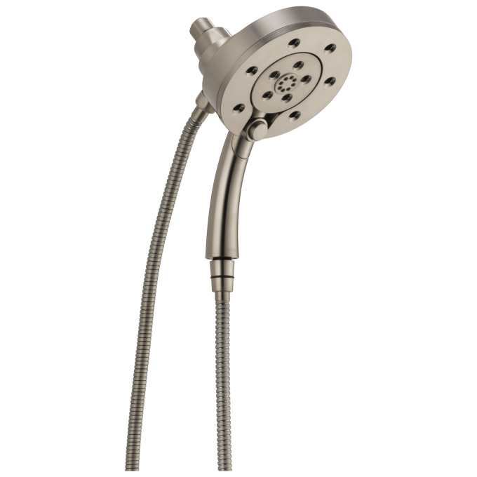 BRIZO Essential Shower Linear Round H2Okinetic Multi-Function Hydrati 2|1 Shower — Luxe Nickel
