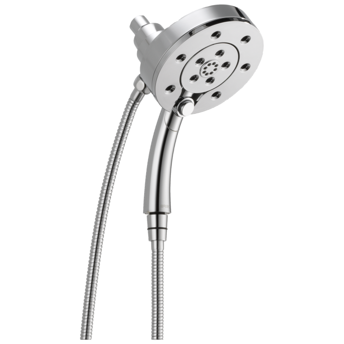 BRIZO Essential Shower Linear Round H2Okinetic Multi-Function Hydrati 2|1 Shower — Chrome