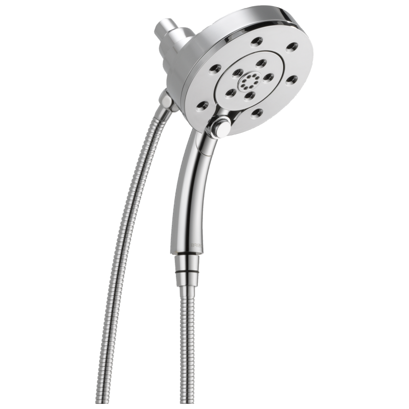 BRIZO Essential Shower Linear Round H2Okinetic Multi-Function Hydrati 2|1 Shower — Chrome