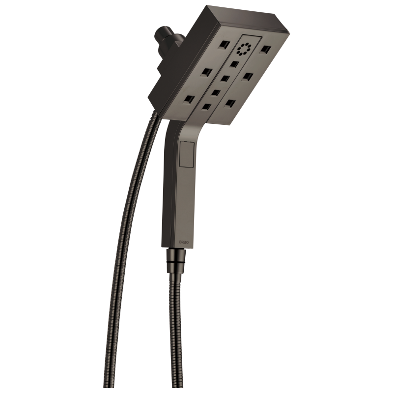 BRIZO Other Linear Square H2Okinetic Multi-Function Hydrati 2|1 Shower — Brilliance Black Onyx