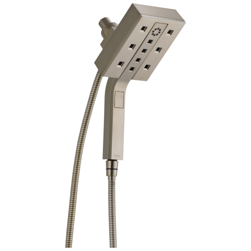BRIZO Essential Shower Linear Square H2Okinetic Multi-Function Hydrati 2|1 Shower — Luxe Nickel