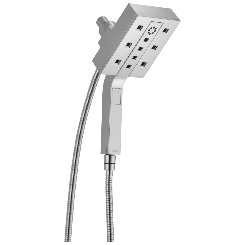 BRIZO Essential Shower Linear Square H2Okinetic Multi-Function Hydrati 2|1 Shower — Chrome