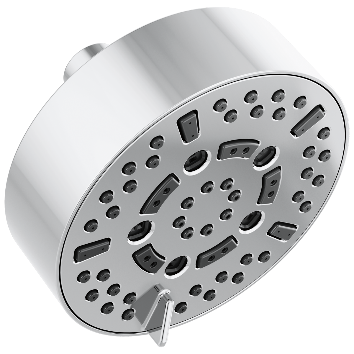 BRIZO Essential Shower 5” Linear Round H2Okinetic Multi-Function Wall Mount Shower Head - 1.75 GPM — Chrome