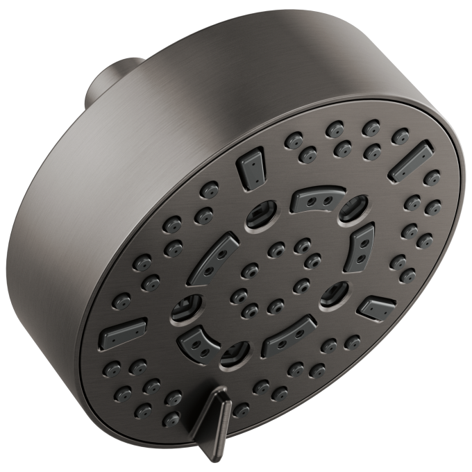 BRIZO Essential Shower 5” Linear Round H2Okinetic Multi-Function Wall Mount Shower Head - 2.5 GPM — Luxe Steel