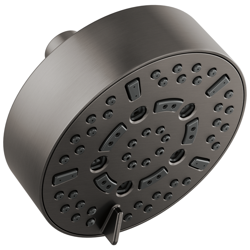 BRIZO Essential Shower 5” Linear Round H2Okinetic Multi-Function Wall Mount Shower Head - 2.5 GPM — Luxe Steel