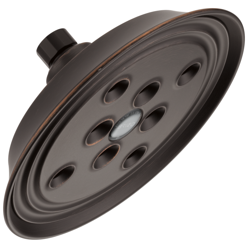 BRIZO Essential Shower 7" Classic Round H2Okinetic Single Function Wall Mount Showerhead — Venetian Bronze