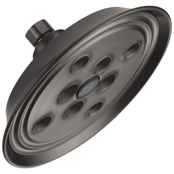 BRIZO Essential Shower 7" Classic Round H2Okinetic Single Function Wall Mount Showerhead — Luxe Steel
