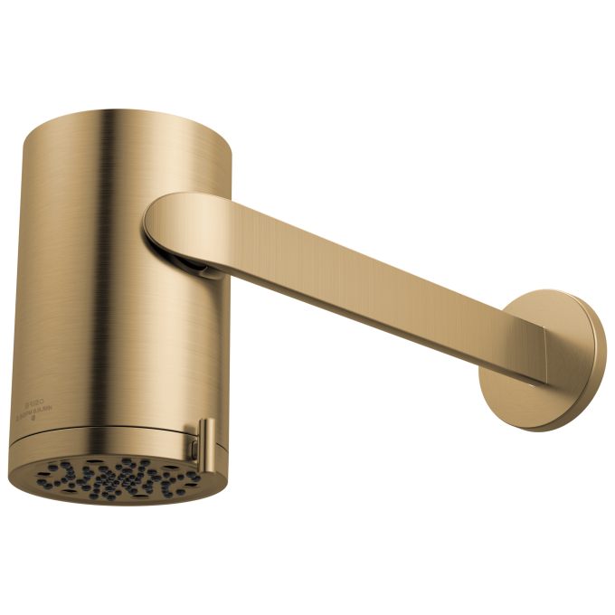 BRIZO Roccesco Multi-Function Sconce Wall Mount Shower Head with Shower Arm and Flange - 2.5 GPM — Luxe Gold