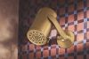BRIZO Roccesco Multi-Function Sconce Wall Mount Shower Head with Jointed Shower Arm and Flange - 1.75 GPM — Luxe Gold