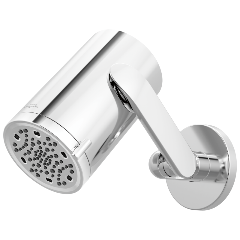 BRIZO Roccesco Multi-Function Sconce Wall Mount Shower Head with Jointed Shower Arm and Flange - 1.75 GPM — Chrome