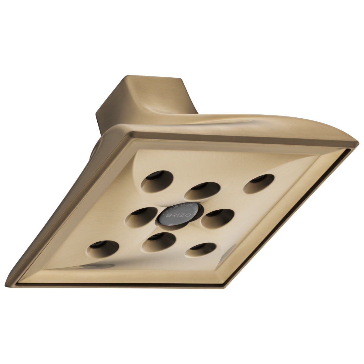 BRIZO Virage Raincan Showerhead with H2OKinetic Technology — Luxe Gold