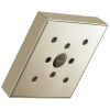 BRIZO Essential Shower 5” Linear Square H2Okinetic Single Function Wall Mount Showerhead — Polished Nickel