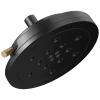 BRIZO Litze 8” H2Okinetic Round Multi-Function Wall Mount Showerhead — Matte Black/Luxe Gold