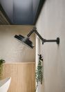 BRIZO Litze Rotating Double Robe Hook With Knurling — MATTE BLACK/LUXE STEEL