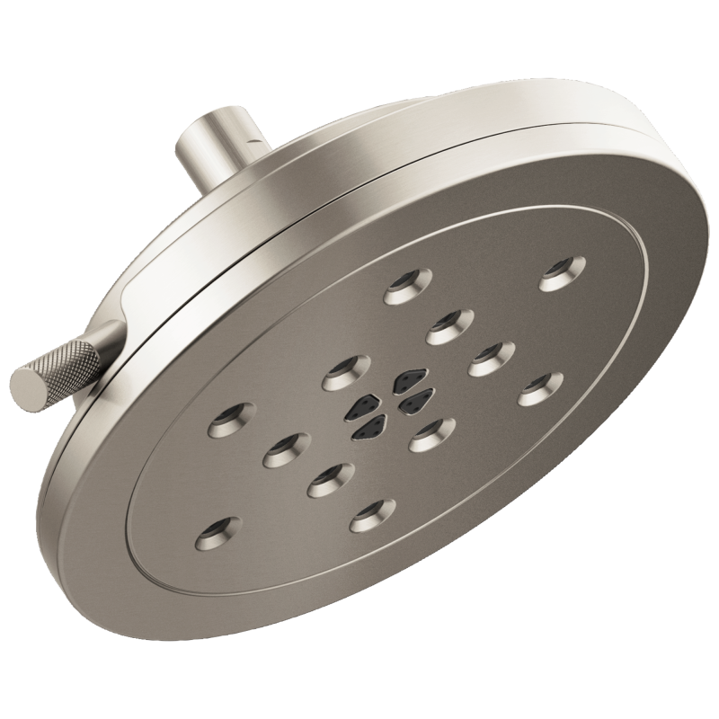 BRIZO Litze 8” H2Okinetic Round Multi-Function Wall Mount Showerhead — Luxe Nickel