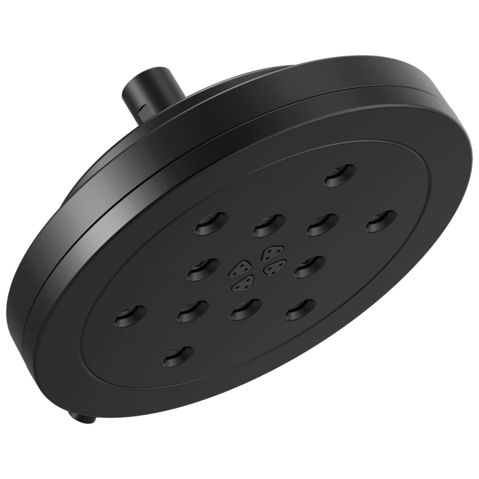 BRIZO Other 8” H2Okinetic Round Multi-Function Wall Mount Showerhead — Matte Black