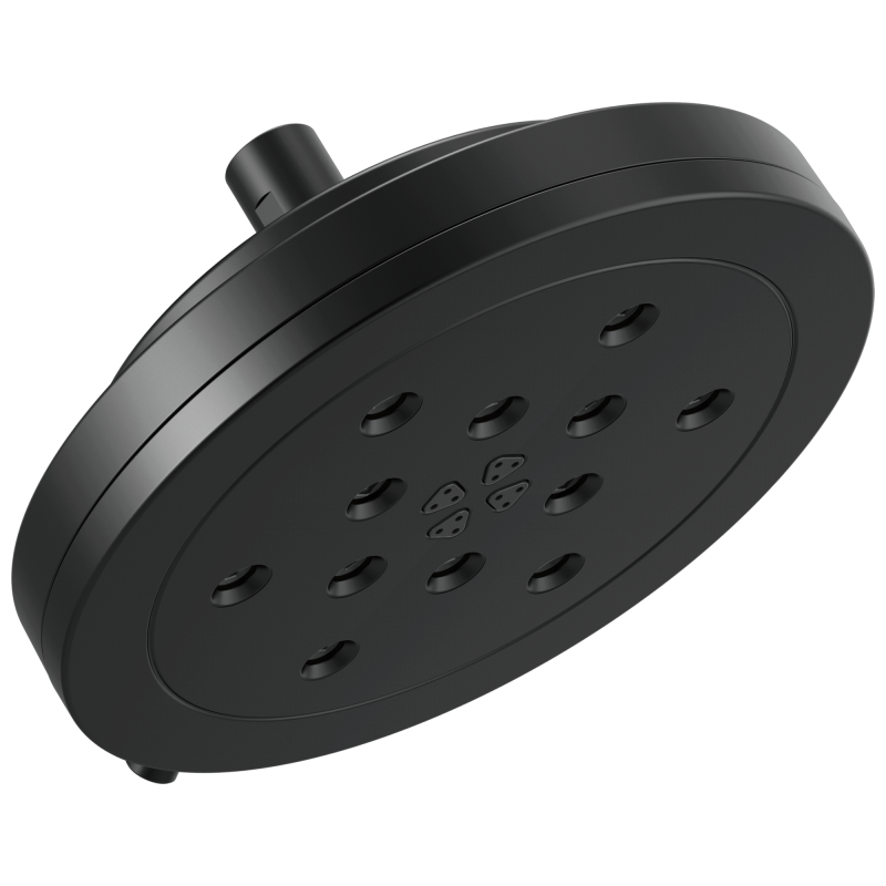 BRIZO Other 8” H2Okinetic Round Multi-Function Wall Mount Showerhead — Matte Black