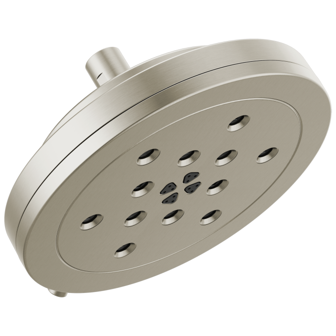 BRIZO Other 8” H2Okinetic Round Multi-Function Wall Mount Showerhead — Luxe Nickel