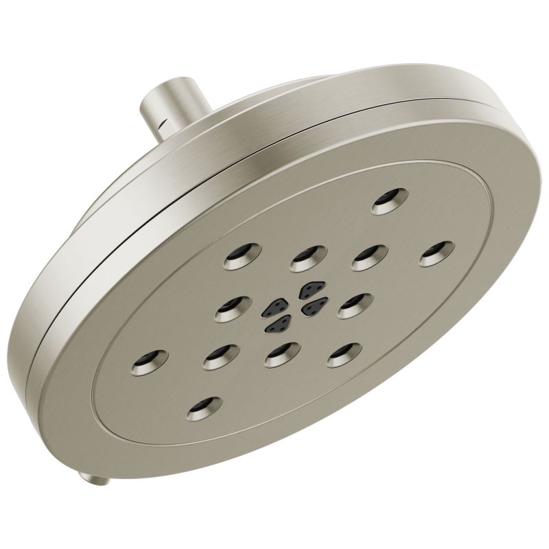 BRIZO Other 8” H2Okinetic Round Multi-Function Wall Mount Showerhead — Luxe Nickel