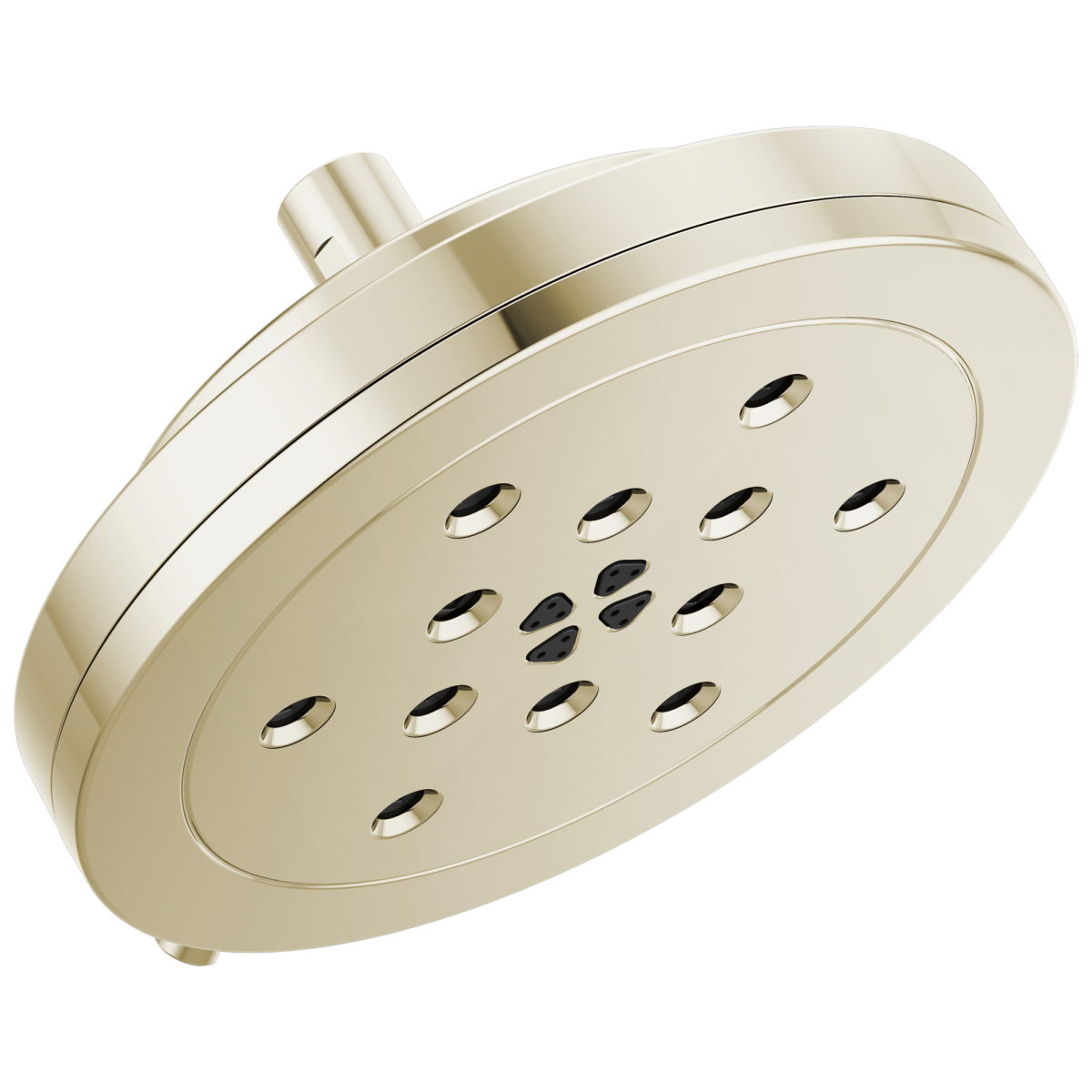 BRIZO Other 8” H2Okinetic Round Multi-Function Wall Mount Showerhead — Polished Nickel