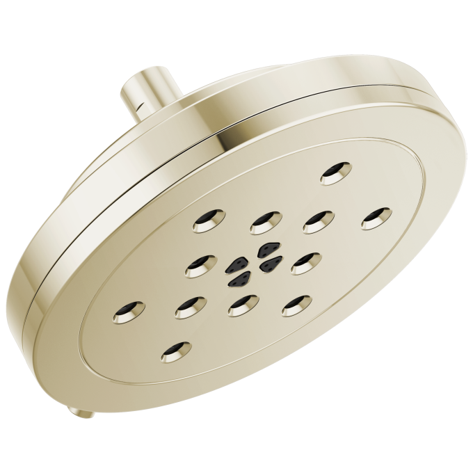 BRIZO Other 8” H2Okinetic Round Multi-Function Wall Mount Showerhead — Polished Nickel