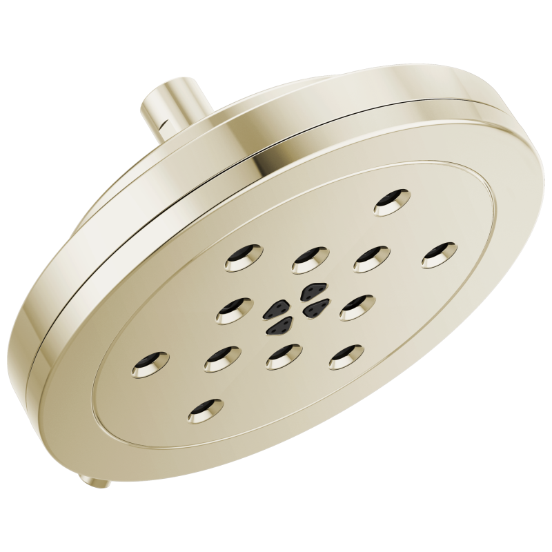 BRIZO Other 8” H2Okinetic Round Multi-Function Wall Mount Showerhead — Polished Nickel