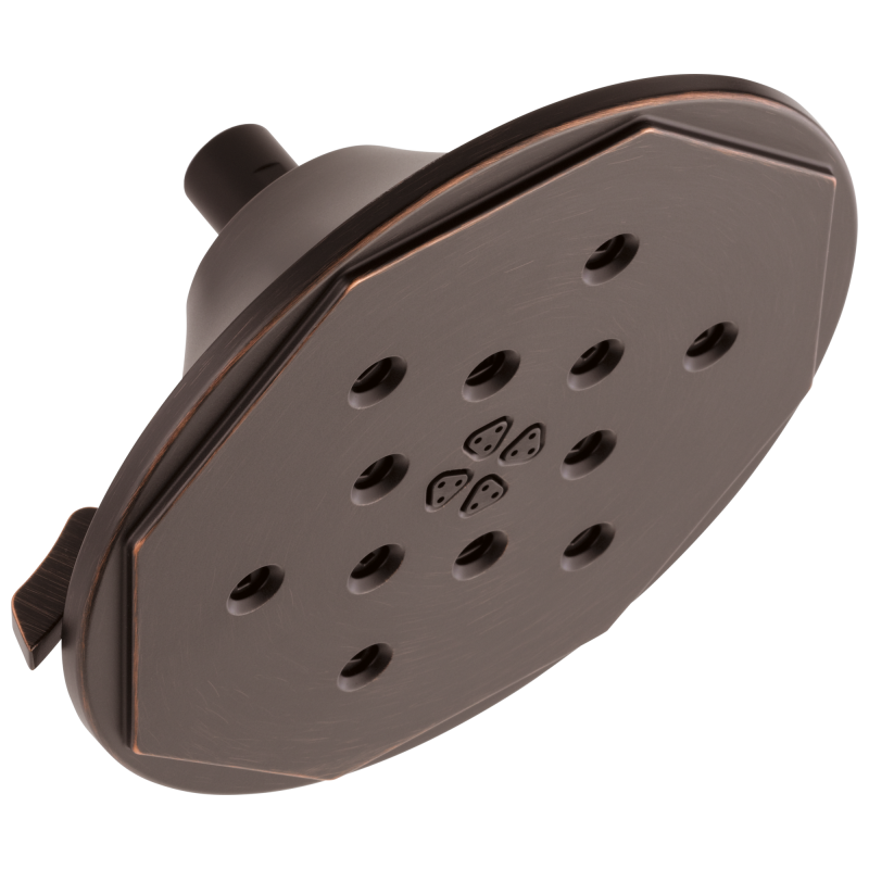 BRIZO Rook 8” H2Okinetic Round Multi-Function Wall Mount Showerhead — Venetian Bronze