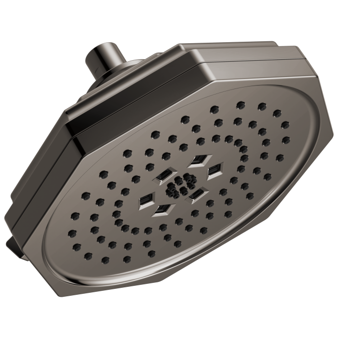 BRIZO Beauclere 8" H2OKINETIC Multi-Function Shower Head — Brilliance Black Onyx