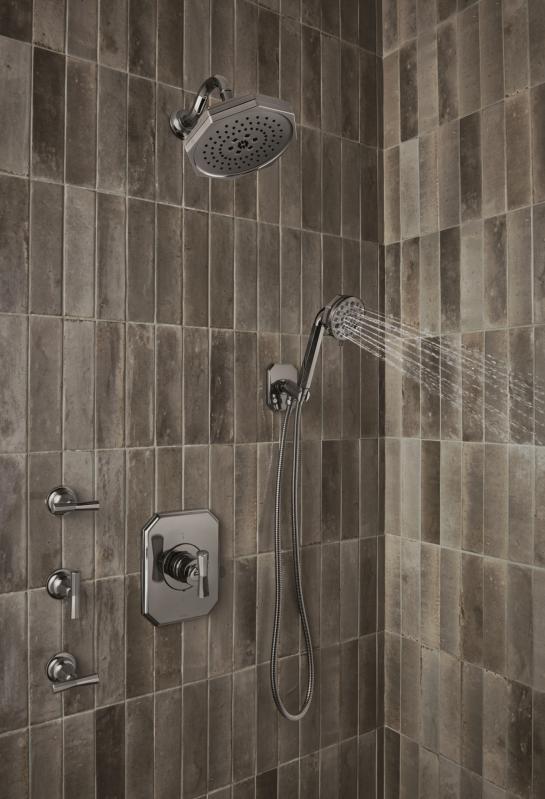 BRIZO Beauclere Multi-Function Wall Mount Hand Shower — Brilliance Black Onyx