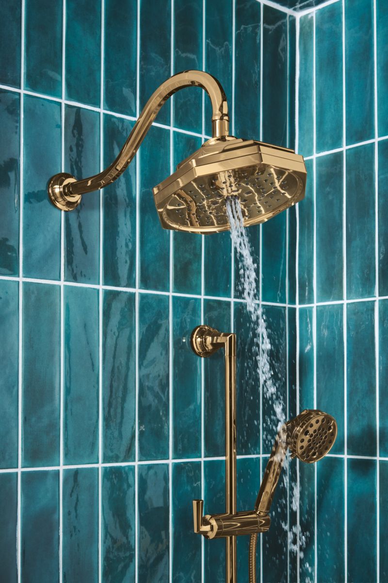 BRIZO Beauclere 16" Shower Arm and Flange — Polished Gold