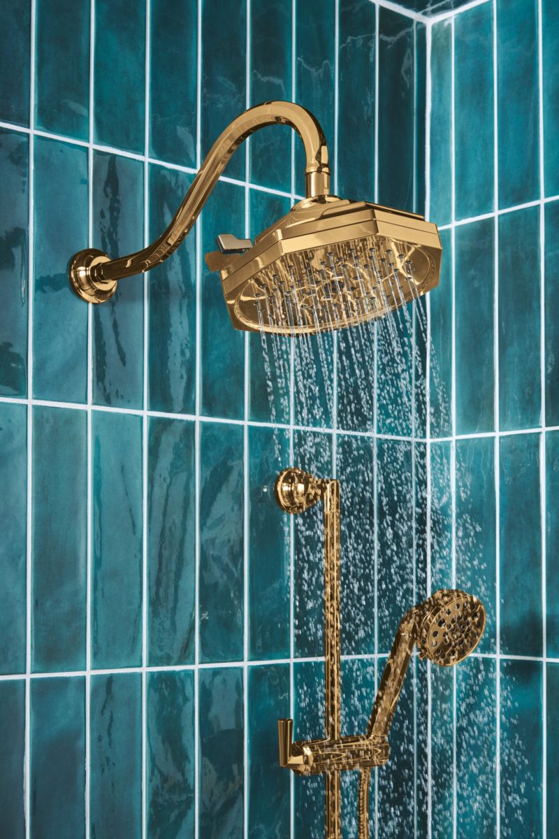 BRIZO Beauclere 16" Shower Arm and Flange — Polished Gold