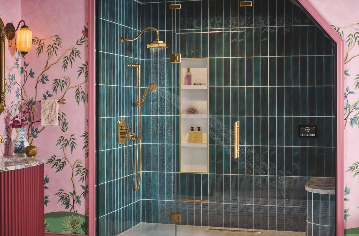 BRIZO Beauclere 16" Shower Arm and Flange — Polished Gold