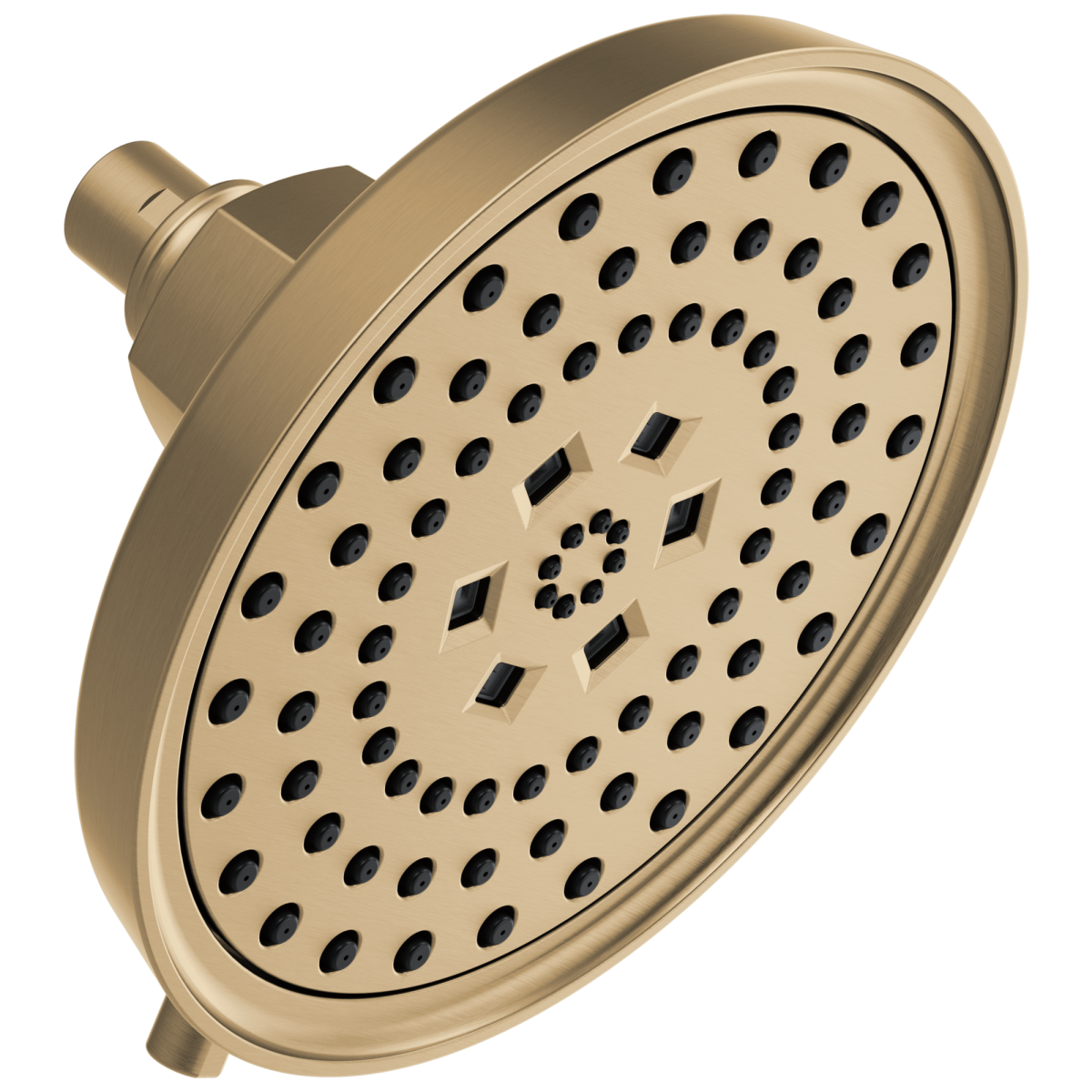 BRIZO Invari 7 5/8” H2Okinetic Round Multi-Function Shower Head - 2.5 GPM — Luxe Gold