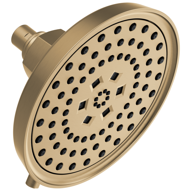 BRIZO Invari H2OKINETIC Round Multi-Function Showerhead — Luxe Gold