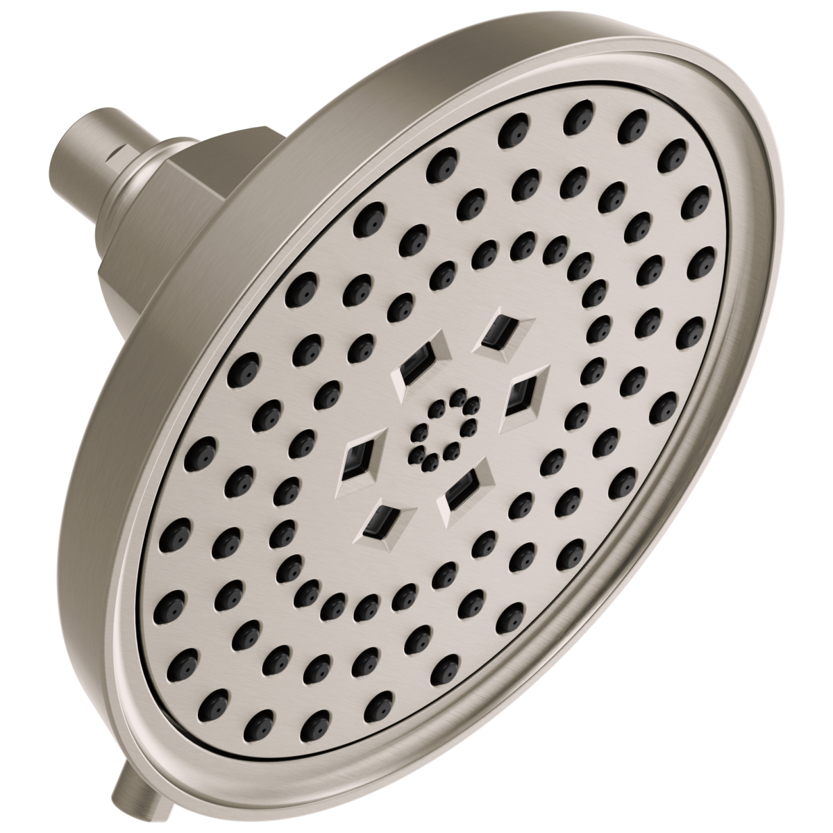 BRIZO Invari 7 5/8” H2Okinetic Round Multi-Function Shower Head - 2.5 GPM — Luxe Nickel