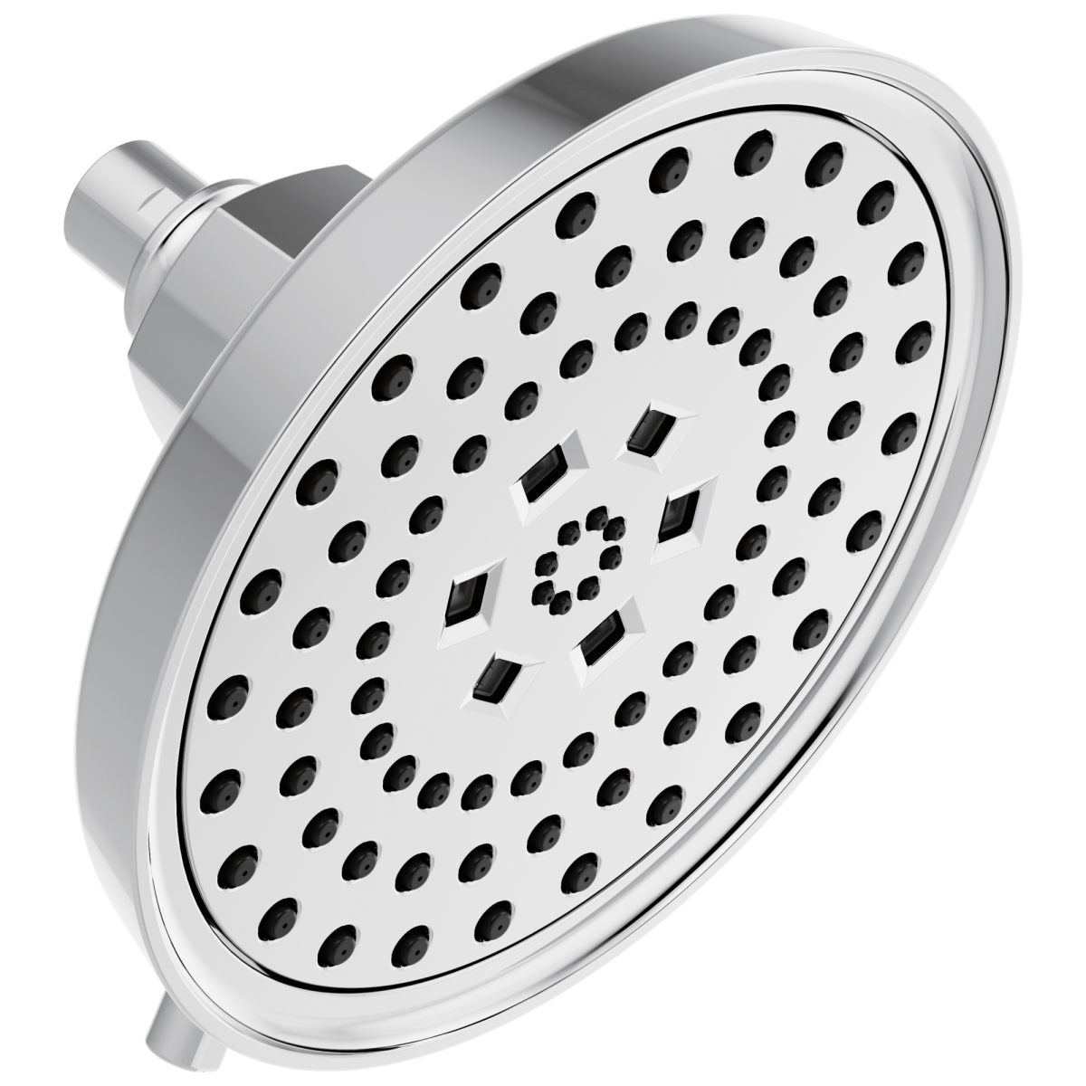 BRIZO Invari 7 5/8” H2Okinetic Round Multi-Function Shower Head - 2.5 GPM — Chrome