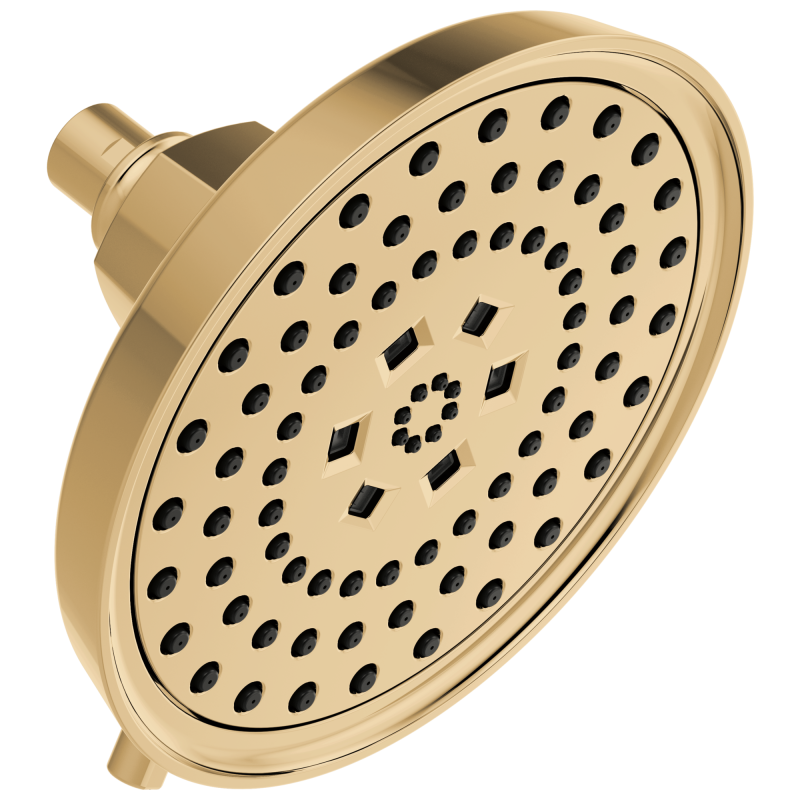 BRIZO Invari H2OKINETIC Round Multi-Function Showerhead — Polished Gold
