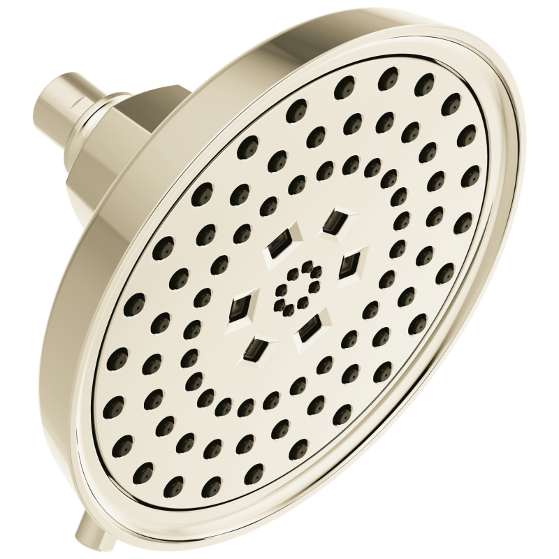 BRIZO Invari H2OKINETIC Round Multi-Function Showerhead — Polished Nickel