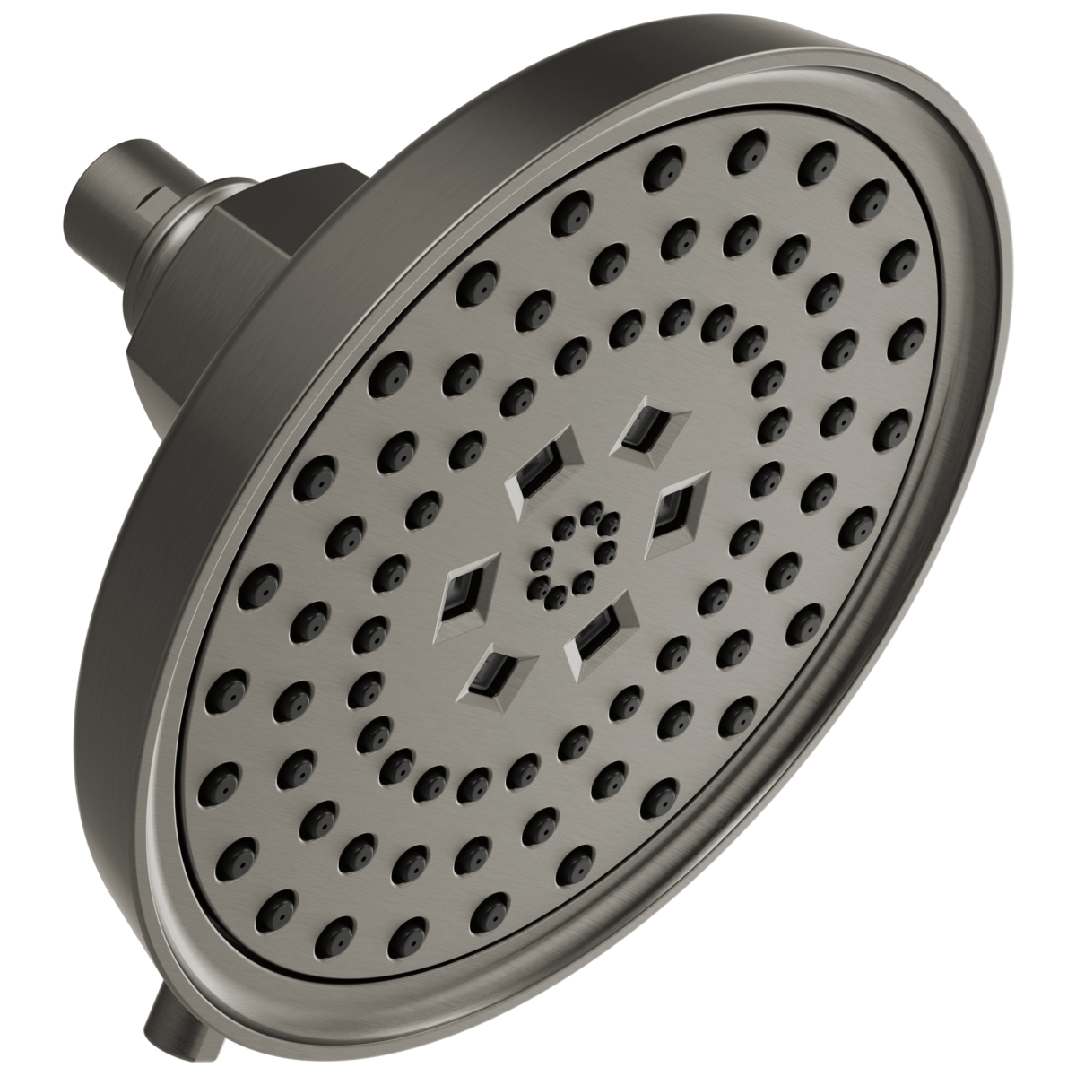 BRIZO Invari H2OKINETIC Round Multi-Function Showerhead — Luxe Steel